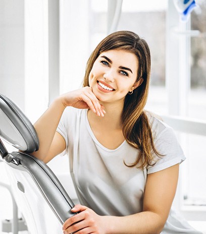 Smiling dental patient after a BOTOX injection